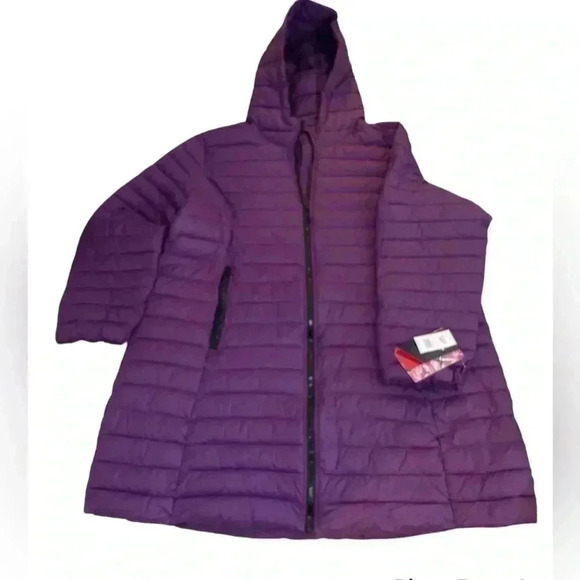 Reebok Women's Midweight Purple Puffer Coat sz 3 X - Picture 1 of 10